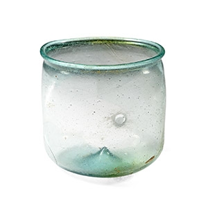 Roman Glass Cup with Piece Missing