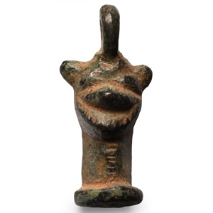 Neo-Assyrian Bronze Pazuzu Head Pendant