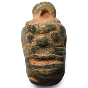 Babylonian Bronze Pazuzu Head Pendant