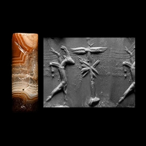Mesopotamian Banded Agate Cylinder Seal
