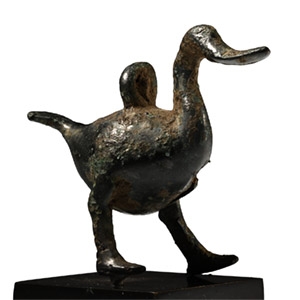 Celtic Bronze Statuette of a Duck