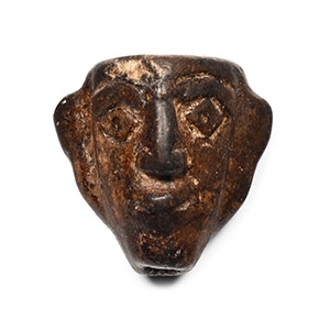 Sumerian Black Stone Face Amulet