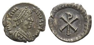 Justinian I AR Heavy Half Siliqua.