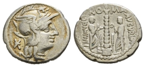 Ti. Minucius C.f. Augurinus AR Denarius.