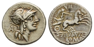 D. Iunius Silanus L.f. AR Denarius.