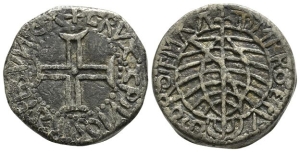 Lead Reproduction(?) of Tin Bastardo of Portuguese Malacca.