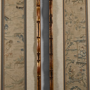 Framed Chinese Silk Picture Pair