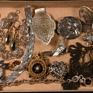 Jewellery Box with Costume and Other Jewellery