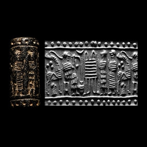Cappadocian Stone Cylinder Seal with Court Scene