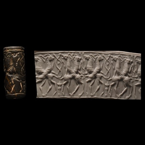 Neo-Assyrian Cylinder Seal with Figures