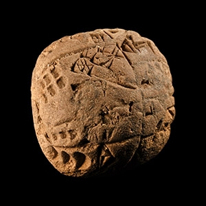 Mesopotamian Square Terracotta Tablet for the Account of Fish