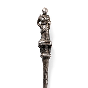 Roman Silver Pin with a Figure of a Standing Woman