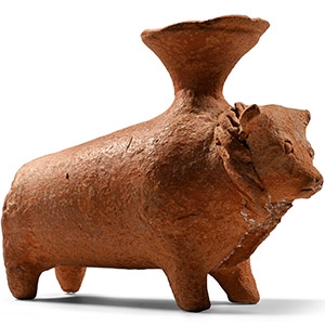 Near Eastern Terracotta Vessel of an Ox