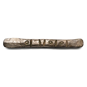 Scandinavian Viking Decorated Silver Currency Bar