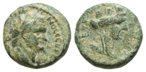 Domitian AE 18mm of Balanea (as Leucas-Claudia), Seleucis and Pieria.