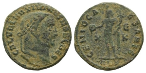 Maximinus II, as Caesar, BI Nummus.