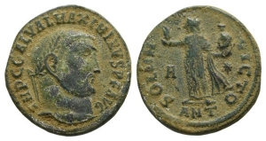 Maximinus II BI Nummus.