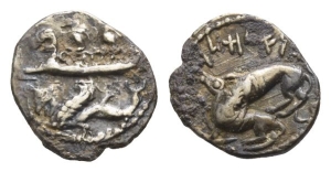 Phoenicia. Byblos, Aynel (Enylos) AR 1/16 Shekel.