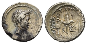The Caesarians. Julius Caesar AR Denarius.