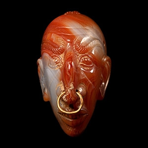 Roman Agate Head of a Grotesque