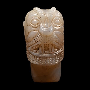 Assyrian Chalcedony Head of Pazuzu