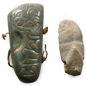 Pre Columbian Jadeite Axehead Group