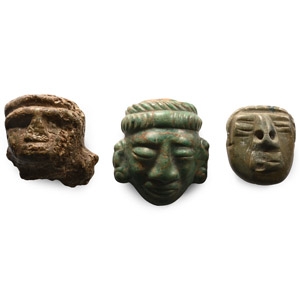 Pre Columbian Jadeite Face Group
