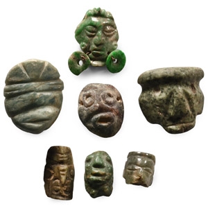 Pre Columbian Jadeite Face Collection