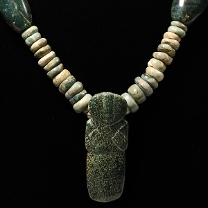 Pre Columbian Jadeite Bead Necklace