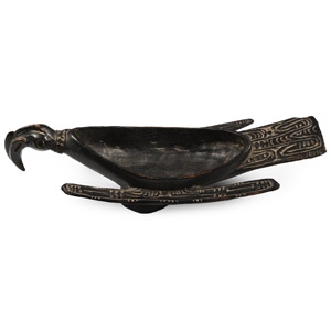 Papua New Guinean Wooden Hornbill Bird Dish