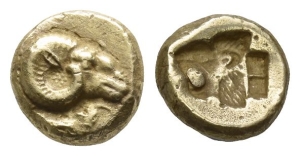 Lesbos, Mytilene EL 1/6 of Stater or Hekte.