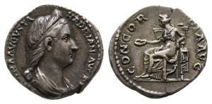 Sabina, Augusta AR Denarius.
