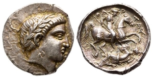 Kings of Paeonia, Patraos AR Tetradrachm.