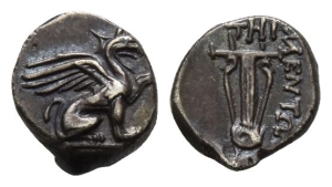 Ionia, Teos AR Diobol.