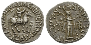 Indo-Scythians, Azes AR Tetradrachm.