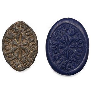 Medieval Lead Seal Matrix for Roderick Son of Robin