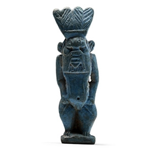 Egyptian Blue Amulet of Bes