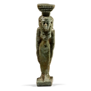 Egyptian Green Glazed Faience Amulet of Nephthys