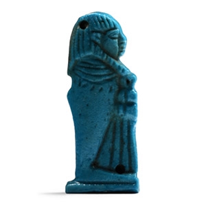 Egyptian Turquoise Glazed Faience Amulet of Imsety