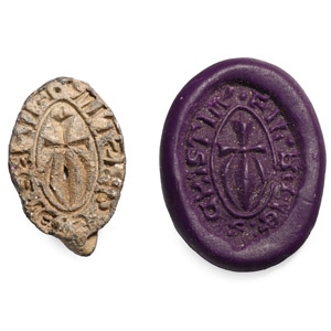 Medieval Lead Seal Matrix for Christine Daughter of Bene