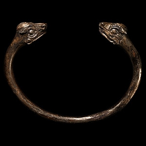 Achaemenid Silver Bracelet with Beast-Heads