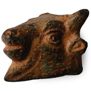 Roman Bronze Bull Head Fragment