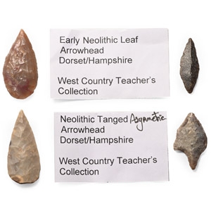 British Stone Age Arrowhead Collection