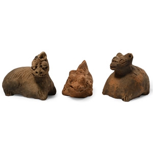 Chinese Yuan Terracotta Animal Group