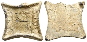 Hellenistic to Roman Imperial PB Weight of 8 Drachms or Oktadrachm.