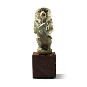 Large Egyptian Faience Thoth as a Baboon Amulet