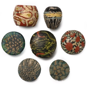 Western Asiatic Glass Gaming Piece and Bead Collection