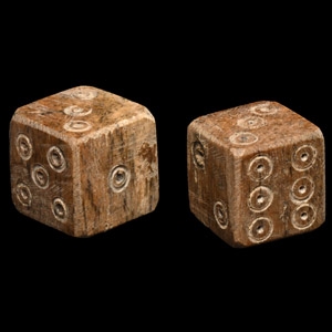 Roman Bone Dice Pair