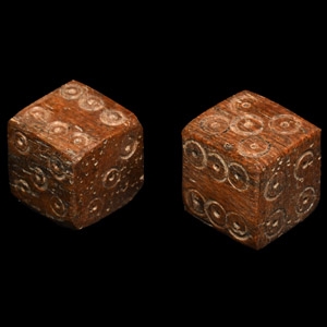 Roman Bone Dice Pair