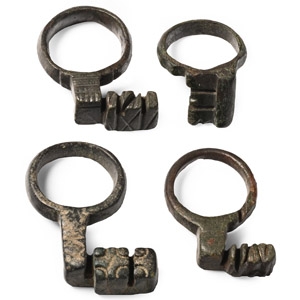 Roman Bronze Key Ring Collection